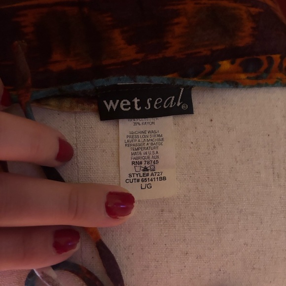 Vintage wet seal maxi dress size large strapless tribal - Picture 5 of 12